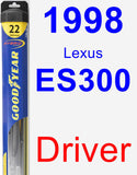 Driver Wiper Blade for 1998 Lexus ES300 - Hybrid