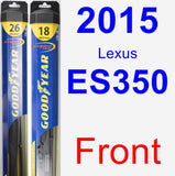 Front Wiper Blade Pack for 2015 Lexus ES350 - Hybrid