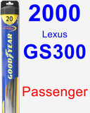 Passenger Wiper Blade for 2000 Lexus GS300 - Hybrid