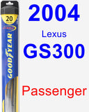 Passenger Wiper Blade for 2004 Lexus GS300 - Hybrid