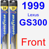 Front Wiper Blade Pack for 1999 Lexus GS300 - Hybrid