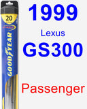 Passenger Wiper Blade for 1999 Lexus GS300 - Hybrid