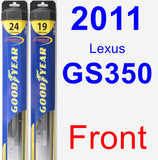 Front Wiper Blade Pack for 2011 Lexus GS350 - Hybrid