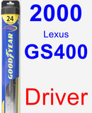 Driver Wiper Blade for 2000 Lexus GS400 - Hybrid