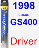 Driver Wiper Blade for 1998 Lexus GS400 - Hybrid