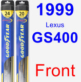 Front Wiper Blade Pack for 1999 Lexus GS400 - Hybrid