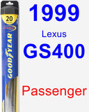 Passenger Wiper Blade for 1999 Lexus GS400 - Hybrid