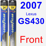 Front Wiper Blade Pack for 2007 Lexus GS430 - Hybrid