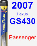 Passenger Wiper Blade for 2007 Lexus GS430 - Hybrid