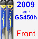 Front Wiper Blade Pack for 2009 Lexus GS450h - Hybrid