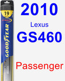 Passenger Wiper Blade for 2010 Lexus GS460 - Hybrid