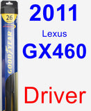 Driver Wiper Blade for 2011 Lexus GX460 - Hybrid