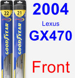 Front Wiper Blade Pack for 2004 Lexus GX470 - Hybrid