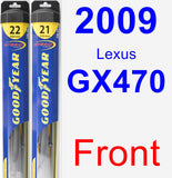 Front Wiper Blade Pack for 2009 Lexus GX470 - Hybrid