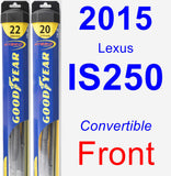 Front Wiper Blade Pack for 2015 Lexus IS250 - Hybrid