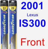 Front Wiper Blade Pack for 2001 Lexus IS300 - Hybrid