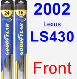 Front Wiper Blade Pack for 2002 Lexus LS430 - Hybrid