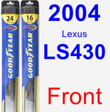 Front Wiper Blade Pack for 2004 Lexus LS430 - Hybrid