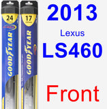 Front Wiper Blade Pack for 2013 Lexus LS460 - Hybrid