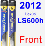 Front Wiper Blade Pack for 2012 Lexus LS600h - Hybrid