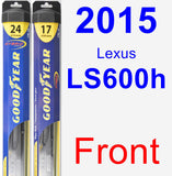 Front Wiper Blade Pack for 2015 Lexus LS600h - Hybrid