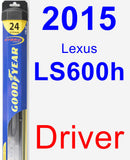 Driver Wiper Blade for 2015 Lexus LS600h - Hybrid