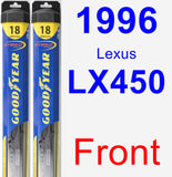 Front Wiper Blade Pack for 1996 Lexus LX450 - Hybrid