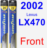 Front Wiper Blade Pack for 2002 Lexus LX470 - Hybrid