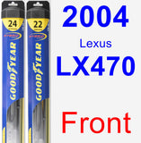 Front Wiper Blade Pack for 2004 Lexus LX470 - Hybrid