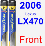 Front Wiper Blade Pack for 2006 Lexus LX470 - Hybrid