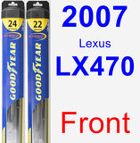 Front Wiper Blade Pack for 2007 Lexus LX470 - Hybrid