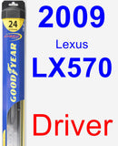 Driver Wiper Blade for 2009 Lexus LX570 - Hybrid