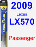 Passenger Wiper Blade for 2009 Lexus LX570 - Hybrid