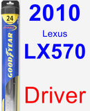 Driver Wiper Blade for 2010 Lexus LX570 - Hybrid