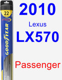 Passenger Wiper Blade for 2010 Lexus LX570 - Hybrid