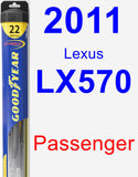 Passenger Wiper Blade for 2011 Lexus LX570 - Hybrid