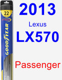 Passenger Wiper Blade for 2013 Lexus LX570 - Hybrid