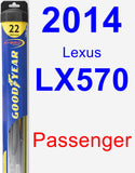 Passenger Wiper Blade for 2014 Lexus LX570 - Hybrid