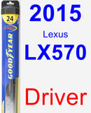 Driver Wiper Blade for 2015 Lexus LX570 - Hybrid