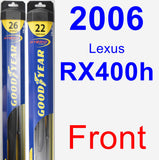 Front Wiper Blade Pack for 2006 Lexus RX400h - Hybrid