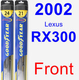 Front Wiper Blade Pack for 2002 Lexus RX300 - Hybrid