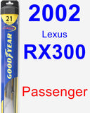 Passenger Wiper Blade for 2002 Lexus RX300 - Hybrid