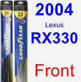 Front Wiper Blade Pack for 2004 Lexus RX330 - Hybrid