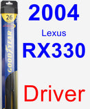 Driver Wiper Blade for 2004 Lexus RX330 - Hybrid