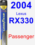 Passenger Wiper Blade for 2004 Lexus RX330 - Hybrid
