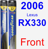 Front Wiper Blade Pack for 2006 Lexus RX330 - Hybrid