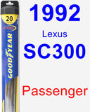 Passenger Wiper Blade for 1992 Lexus SC300 - Hybrid