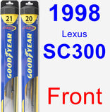 Front Wiper Blade Pack for 1998 Lexus SC300 - Hybrid