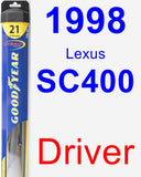 Driver Wiper Blade for 1998 Lexus SC400 - Hybrid