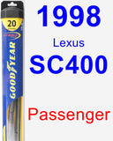 Passenger Wiper Blade for 1998 Lexus SC400 - Hybrid